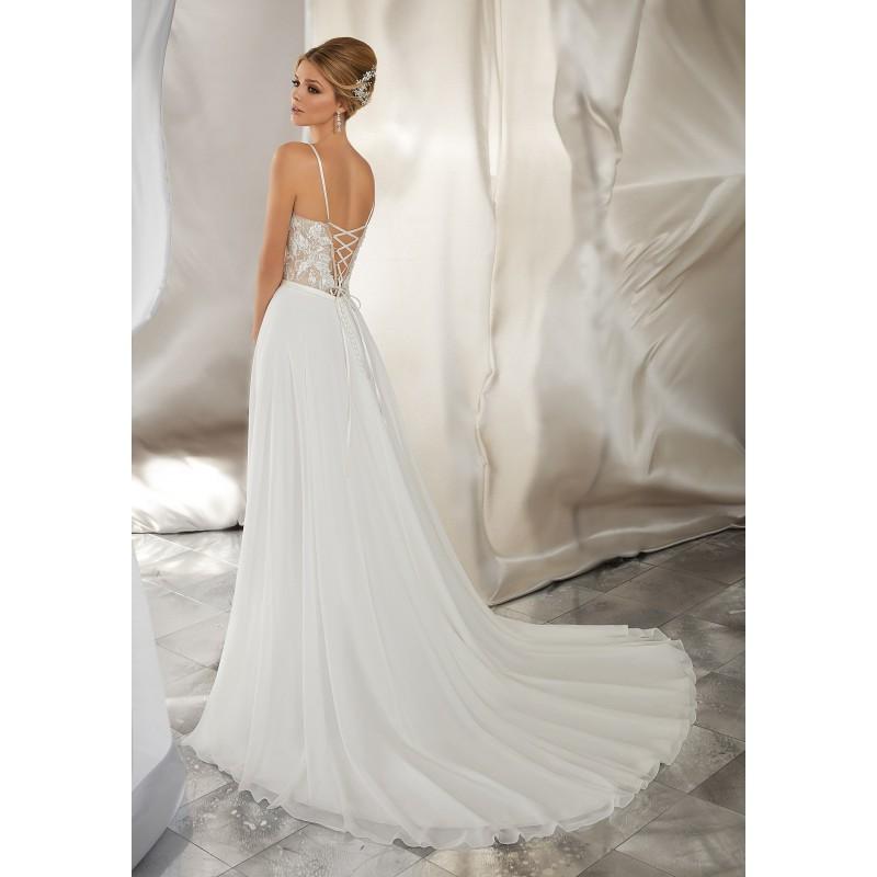 زفاف - Voyage by Mori Lee 6861 Mina Chiffon and Lace A-Line Wedding Dress - Crazy Sale Bridal Dresses