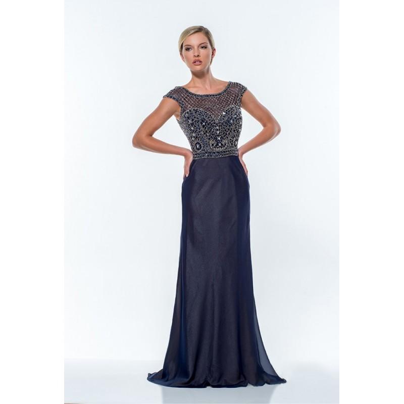 زفاف - Terani Couture - 151M0354A Illusion Net Embellished Sheath Gown - Designer Party Dress & Formal Gown