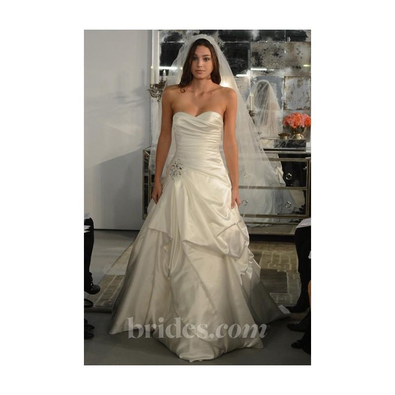 Wedding - Wtoo - Spring 2013 - Brooklyn Strapless Luster Satin Ball Gown Wedding Dress with a Ruched Bodice - Stunning Cheap Wedding Dresses