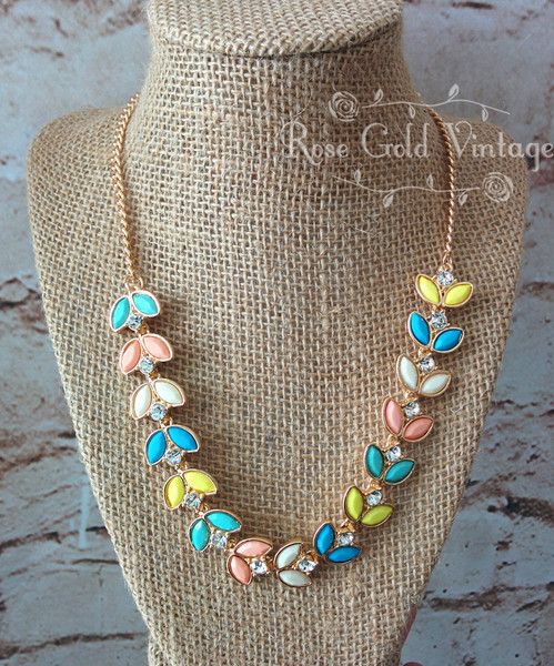 Mariage - Spring Leaves Statement Necklace