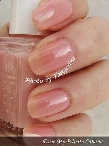 Hochzeit - Essie My Private Cabana. This Is The Perfect Color. Light, Clear W/ Just A Dab Of Pink 