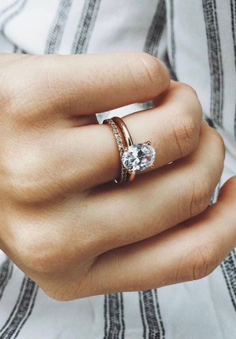 Wedding - 17 Minimalist Oval Diamond Cut Engagement Ring – Beautiful Oval Cut Engagement Ring