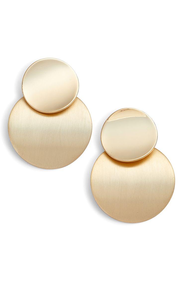 Mariage - Nordstrom #nsale Halogen Curved Disc Statement Drop Earrings 