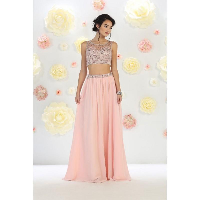 Свадьба - May Queen - MQ1437 Bead Embellished Two Piece Gown - Designer Party Dress & Formal Gown