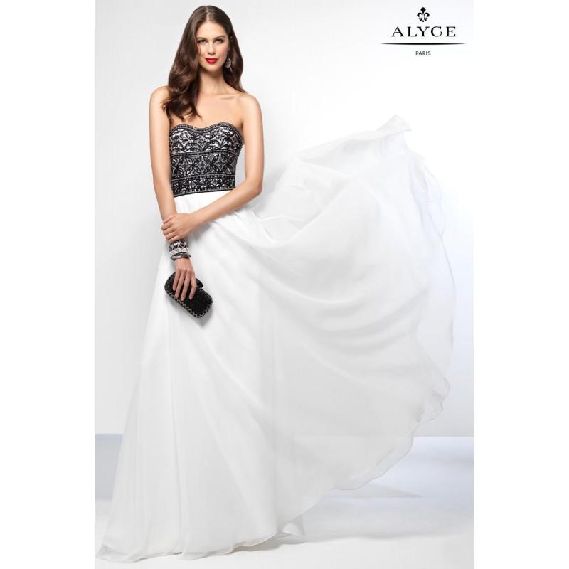 Wedding - Ivory/Black Alyce Prom 6661 Alyce Paris Prom - Rich Your Wedding Day