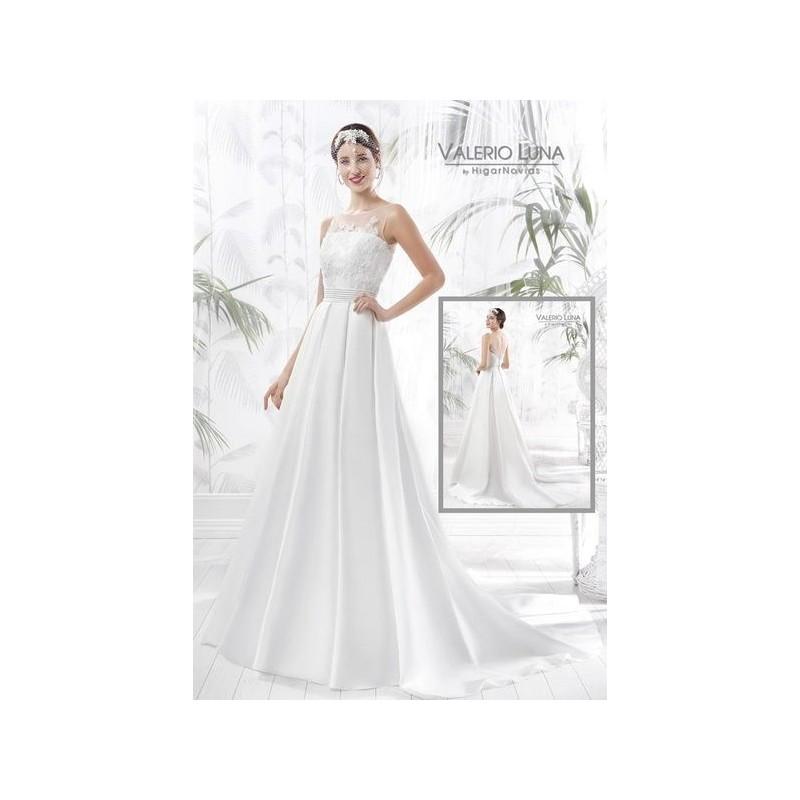 Wedding - Vestido de novia de Valerio Luna Modelo VL5800 - 2016 Evasé Palabra de honor Vestido - Tienda nupcial con estilo del cordón