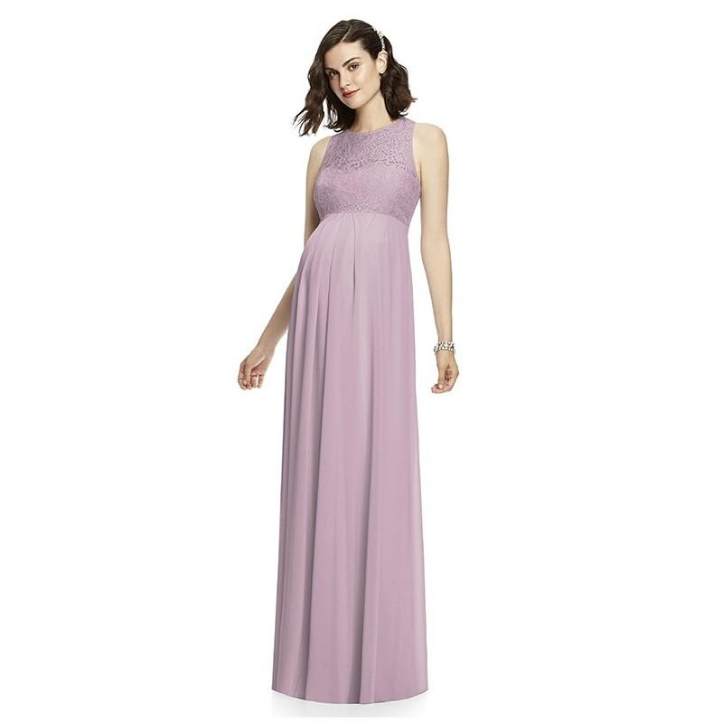 زفاف - Dessy Collection M428 - A-Line V-Neck Floor Empire Lace Plus Size Available - Formal Bridesmaid Dresses 2018