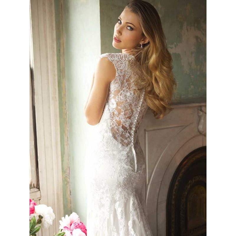 Wedding - Allure Bridals 9068 Fit and Flare Low Back Lace Wedding Dress - Crazy Sale Bridal Dresses