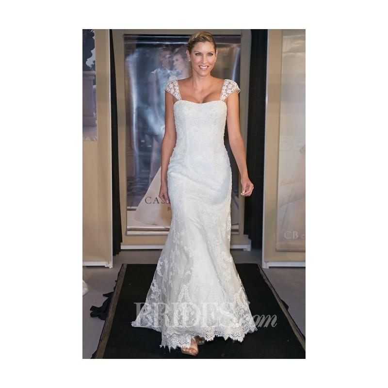 زفاف - Casablanca Bridal - Spring 2014 - Style 2144 Beaded Lace on Tulle A-Line Wedding Dress with Cap Sleeves - Stunning Cheap Wedding Dresses