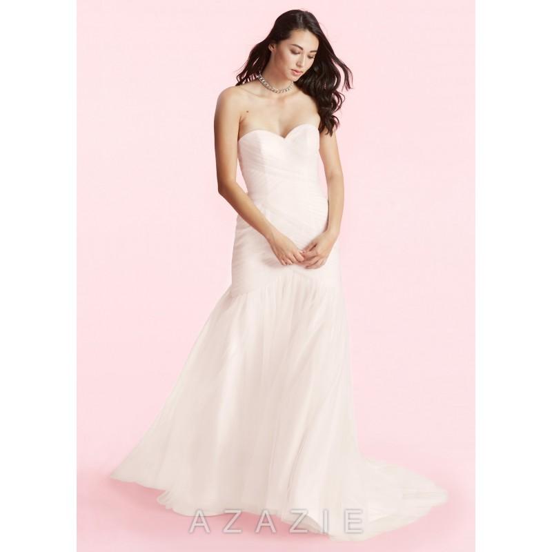Mariage - Rose_petal Azazie Misty BG - Sweetheart Sweep Train Tulle Corset - Charming Bridesmaids Store
