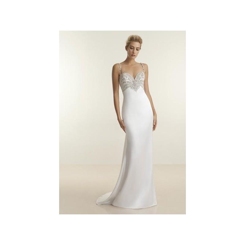 Hochzeit - Demetrios Platinum Modelo DP294 2015 Sirena Tirantes - Tienda nupcial con estilo del cordón