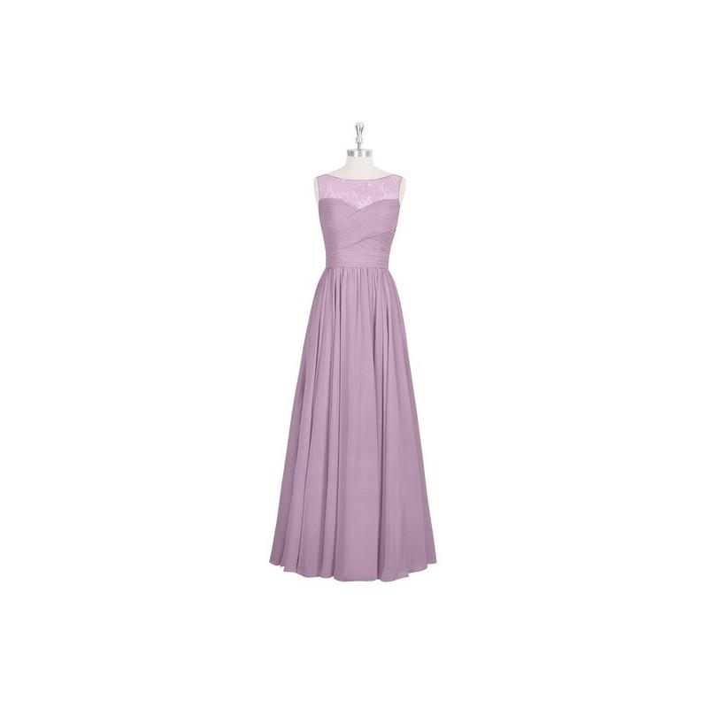 زفاف - Wisteria Azazie Aliya - Back Zip Chiffon And Lace Floor Length Boatneck Dress - Simple Bridesmaid Dresses & Easy Wedding Dresses