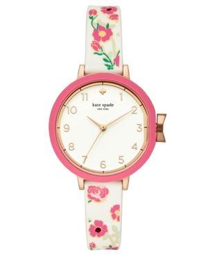 Wedding - Kate Spade New York Women's Park Row Floral Silicone Strap Watch 34mm - Floral