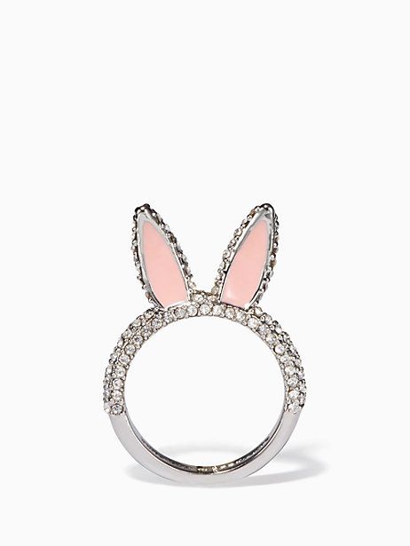 Wedding - Make Magic Rabbit Ears Ring, Clear/silver 