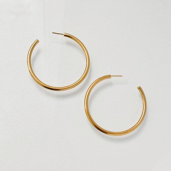 Mariage - Etsy Big Thin Gold Hoops 2 In 