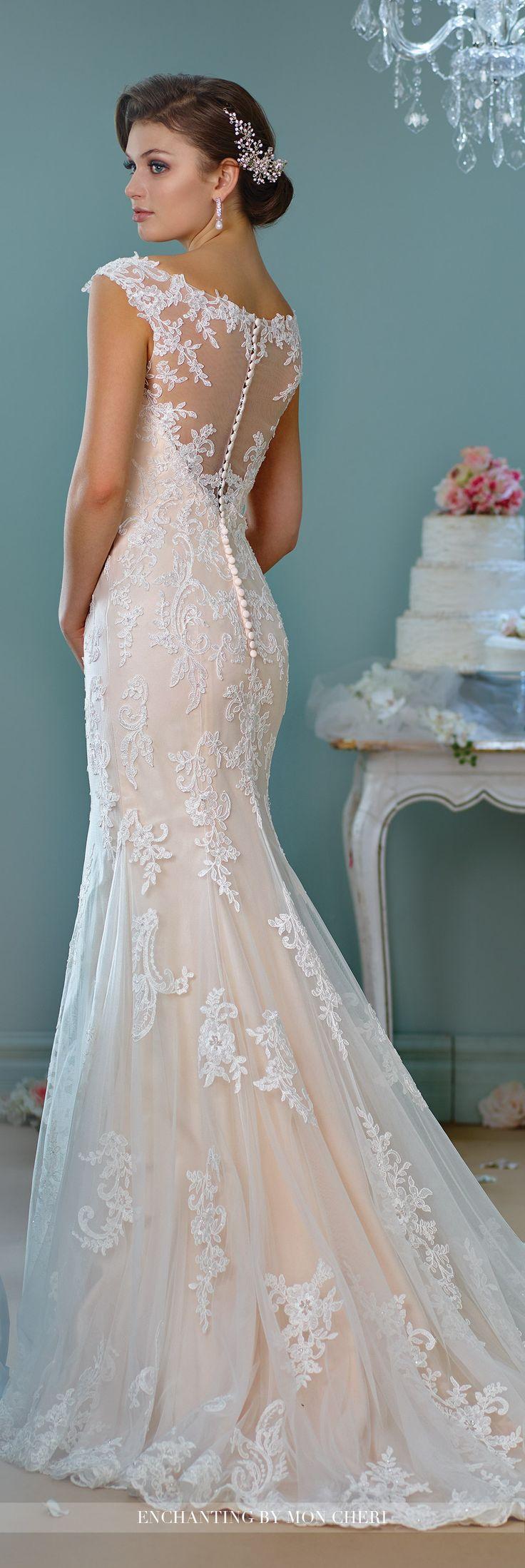 Mariage - Illusion Neckline Wedding Dress