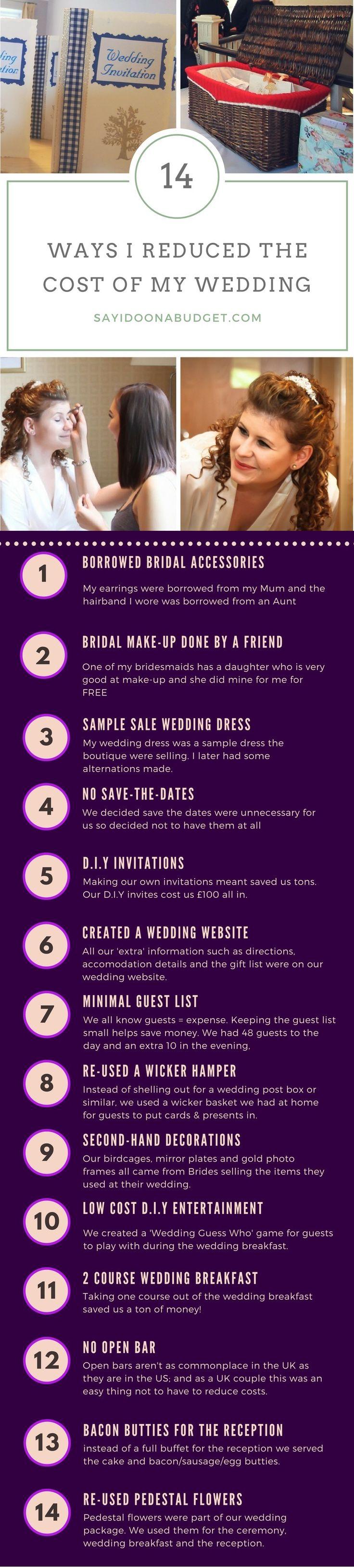 Hochzeit - 14 Ways To Reduce The Cost Of Your Wedding. 