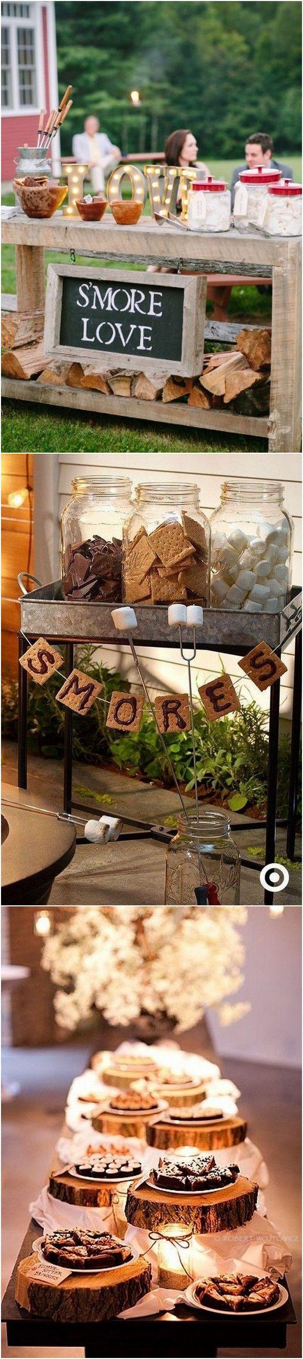 Hochzeit - Rustic Whimsical Outdoor Wedding S’mores Bar Ideas_ 
