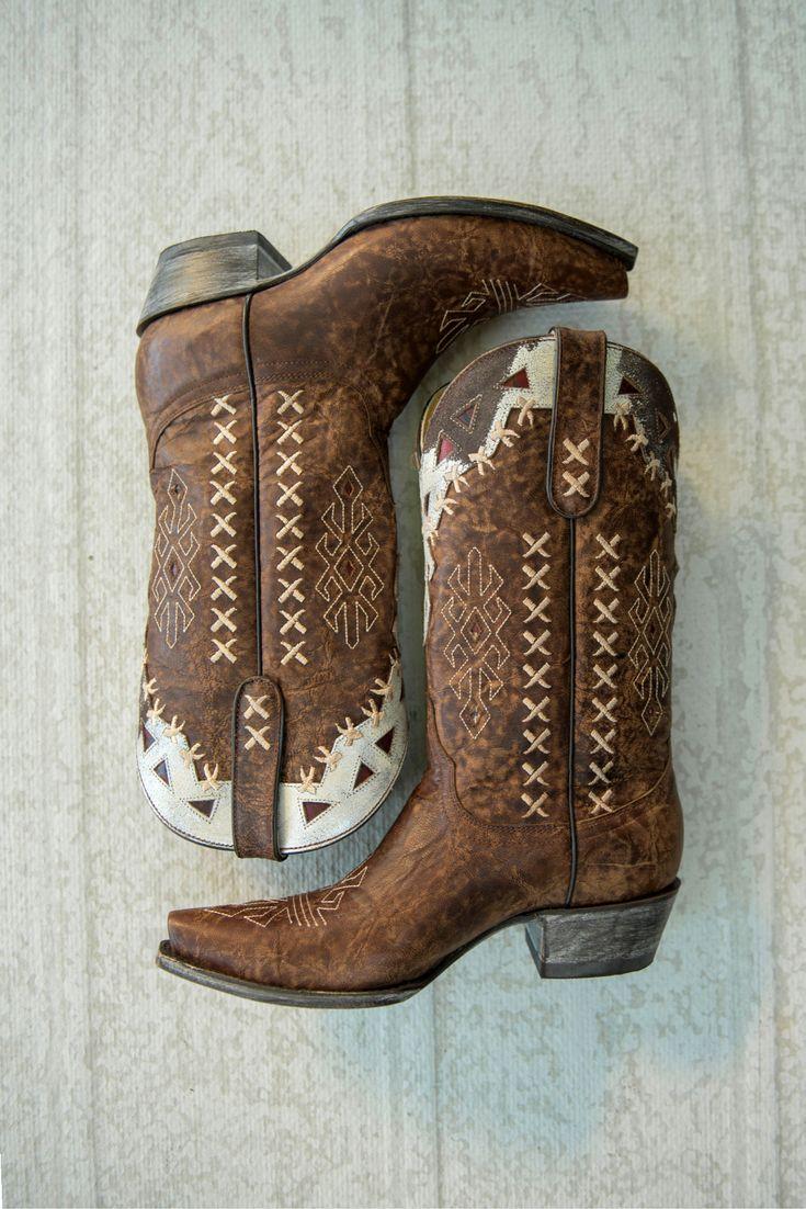 Hochzeit - Southwestern Vintage Leather Boots 