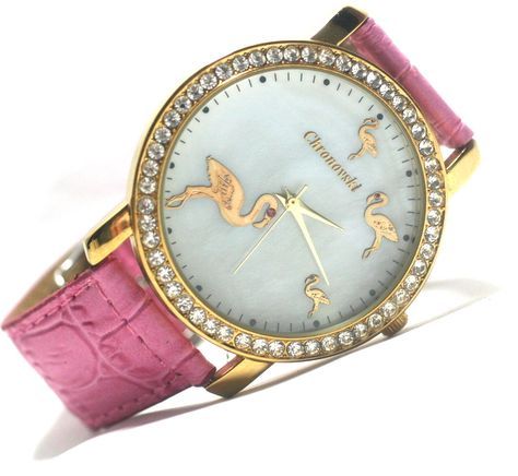 Свадьба - Flamingo Watch...so Cute Gold Flamingos, Bling, And Pink Band....completely Me!!! 