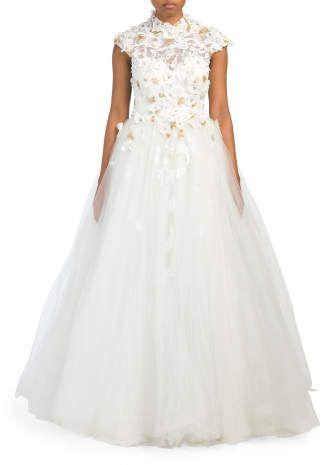 Wedding - Floral Applique Ballgown #tjmaxx #ad 