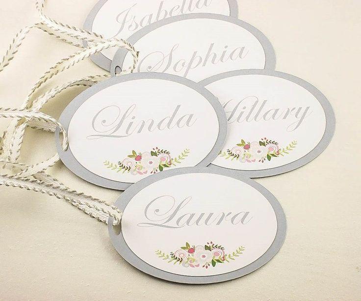 Wedding - SET Of Will You Be My Bridesmaid Tag Grey Customizable Gift Tags Maid Of Honor Gift Tags