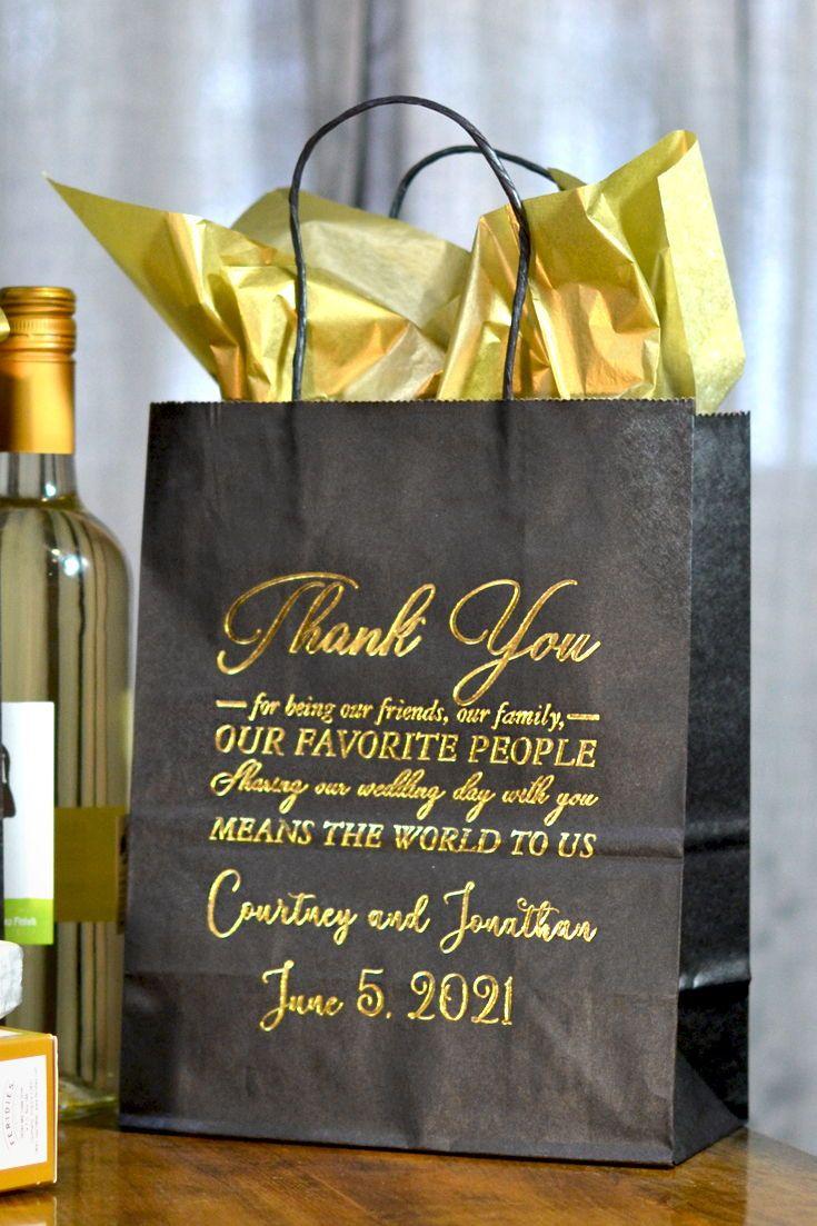 Hochzeit - 8 X 10 Custom Printed Kraft Paper Gift Bags (Set Of 25)