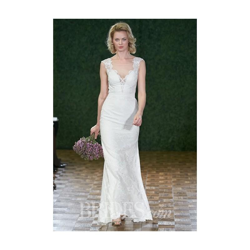 زفاف - Watters - Spring 2015 - Style 6099B Viv Sleeveless Lace A-Line Wedding Dress with an Illusion Neckline - Stunning Cheap Wedding Dresses