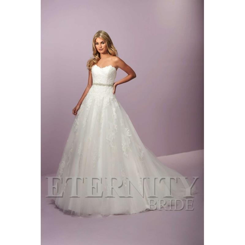 Hochzeit - Style D5430 by Eternity Bride - Ivory  White Lace Belt Floor Sweetheart  Strapless A-Line Wedding Dresses - Bridesmaid Dress Online Shop