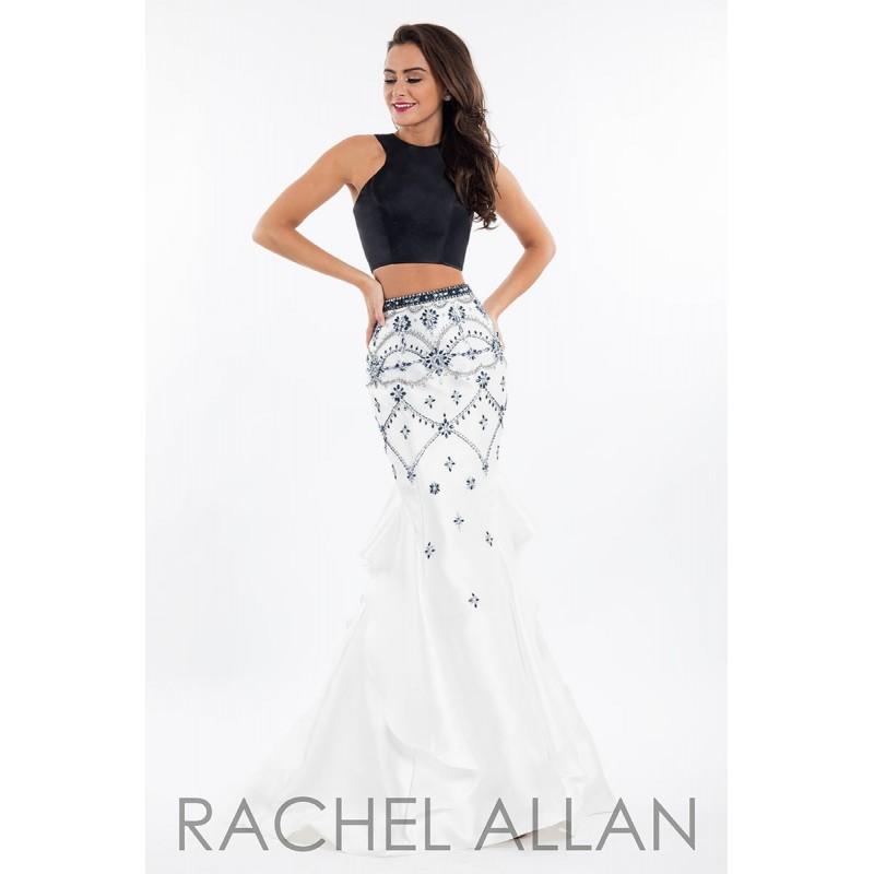 Wedding - [Rachel Allan] 7633 Jewel Mermaid Open Back Satin Sleeveless Beading Chapel Train Others Outfit Prom Dress - Truer Bride - Find your dreamy wedding dress