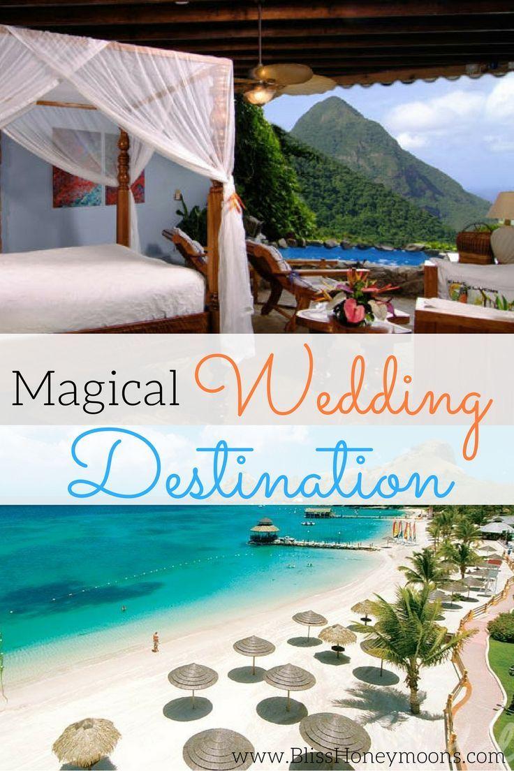 زفاف - High On Our List Of Magical Beach Side Wedding Locales Is The Island Of St. Lucia. With The Gorgeous Blues Dominating The Landscape And Sounds Of T… 