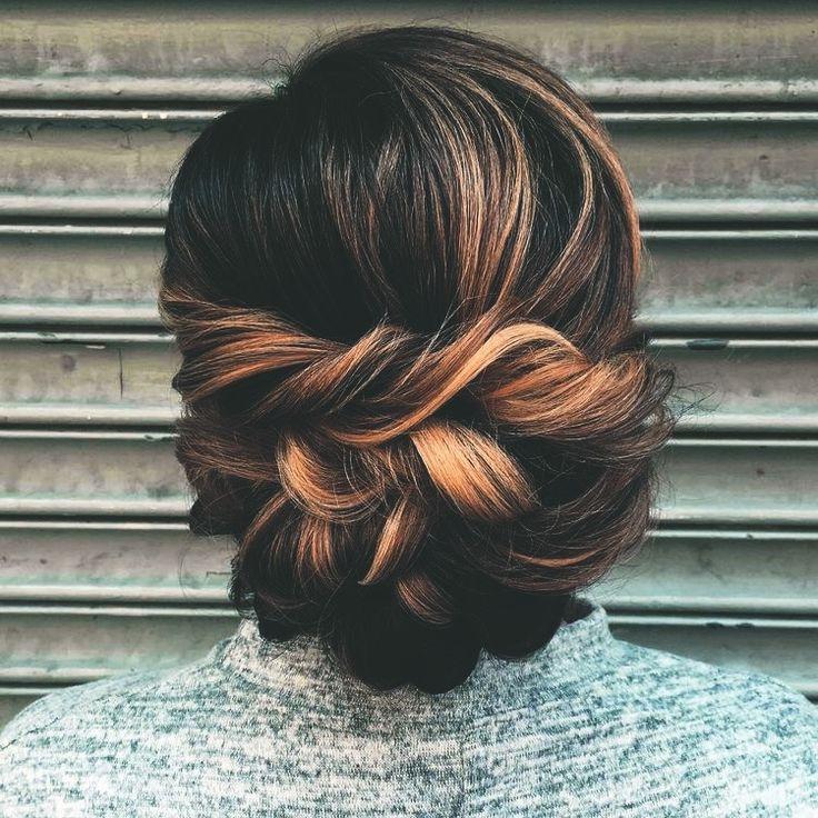 Wedding - For When I Don't Want My Hair Down #updo #braided #highlights 