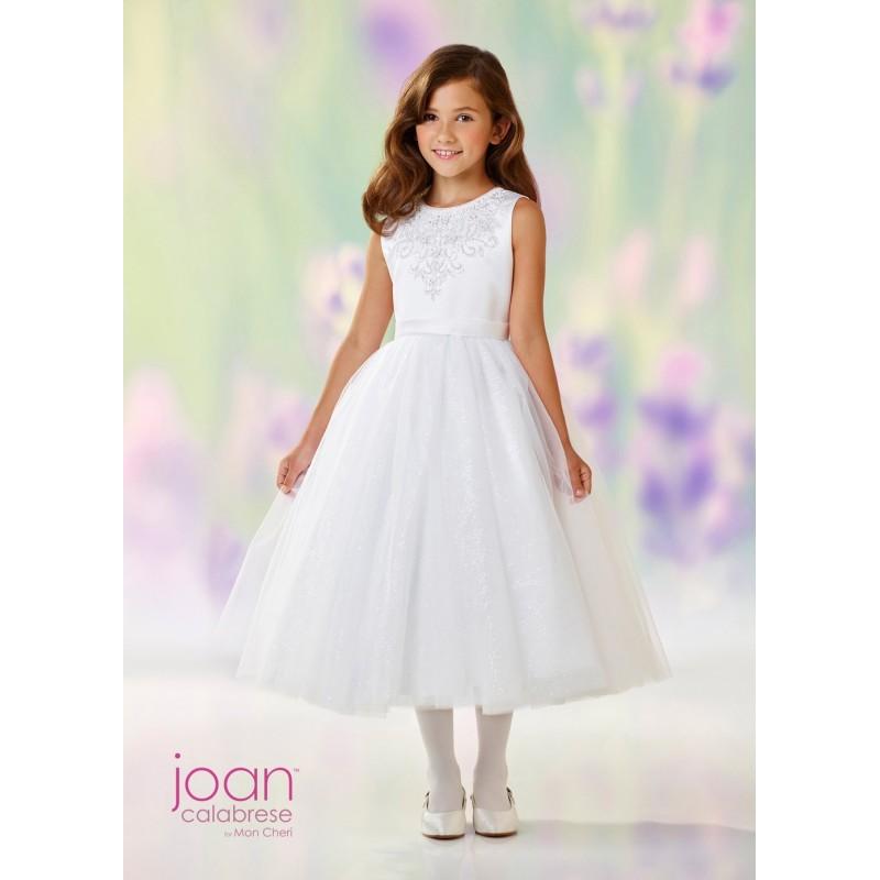 Wedding - Joan Calabrese 118306 Tea-Length First Communion Dress - 2018 New Wedding Dresses