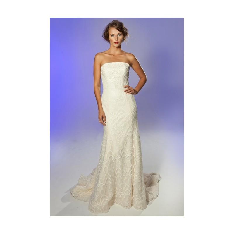 Свадьба - Junko Yoshioka - Fall/Winter 2013 - Amber Strapless Lace Sheath Wedding Dress with Beaded Details - Stunning Cheap Wedding Dresses