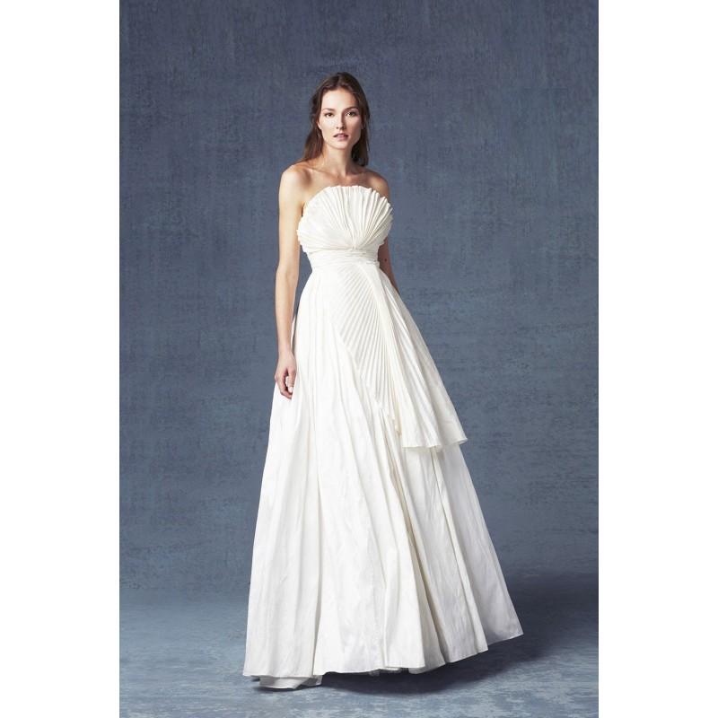 Mariage - Odylyne the Ceremony Fall/Winter 2017 ANNORA Ruffle Sleeveless Vogue Ball Gown Strapless Chiffon Floor-Length Ivory Bridal Gown - Charming Wedding Party Dresses