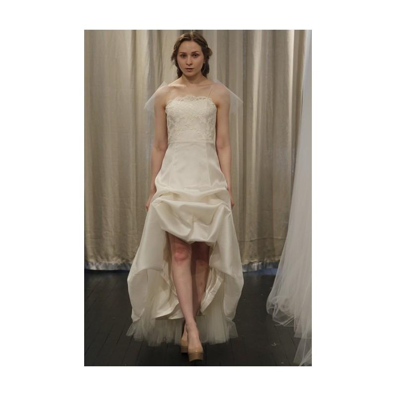 Свадьба - Kelima K - Spring 2013 - Souvenir d'un Paris Asymmetrical Silk and Lace Sheath Wedding Dress - Stunning Cheap Wedding Dresses