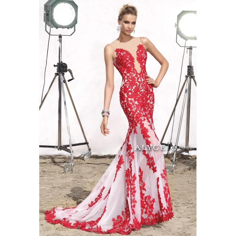 Свадьба - Red/White Claudine for Alyce Prom 2400 Claudine for Alyce Paris - Rich Your Wedding Day