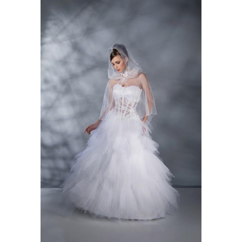 Mariage - Pia Benelli Prestige, Turban blanc - Superbes robes de mariée pas cher 