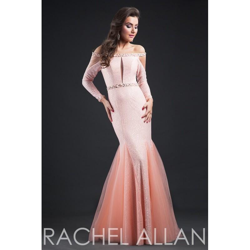 Mariage - Rachel Allan 8113 Dress Off-The-Shoulder Portrait Neckline Godet Skirt - 2018 New Wedding Dresses