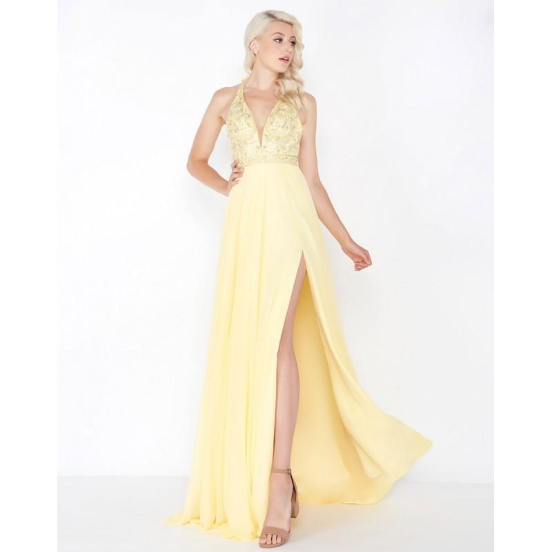 Свадьба - Mac Duggal - 79185M Beaded Halter Neck A-line Gown - Designer Party Dress & Formal Gown