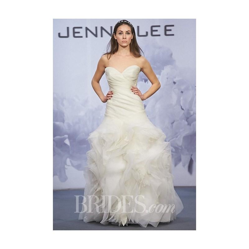 Hochzeit - Jenny Lee - Fall 2014 - Style 1420 Strapless Silk Organza and Silk Taffeta A-Line Wedding Dress with a Ruched Sweetheart Bodice - Stunning Cheap Wedding Dresses