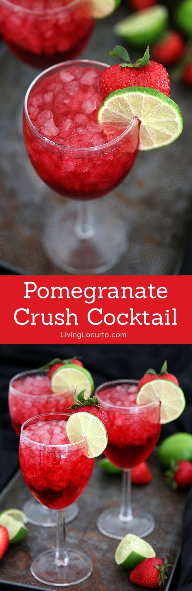 Свадьба - A Tasty Pomegranate Cocktail Drink For Your Next Party! You’ll Crush On This Delightful Mixture Of Pomegranate Soda, Coconut Rum, Ginger Ale And Pe… 