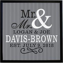 Mariage - Personalized Happy Couple 11" Canvas Print 
