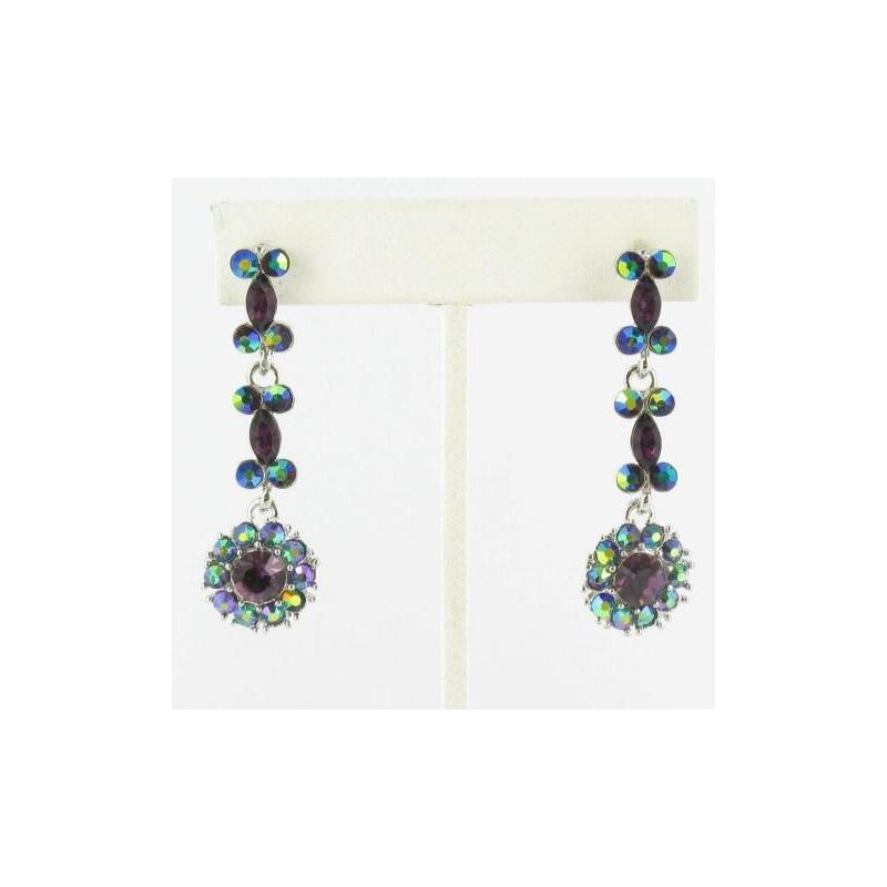 زفاف - Helens Heart Earrings JE-X004426-S-Purple Helen's Heart Earrings - Rich Your Wedding Day
