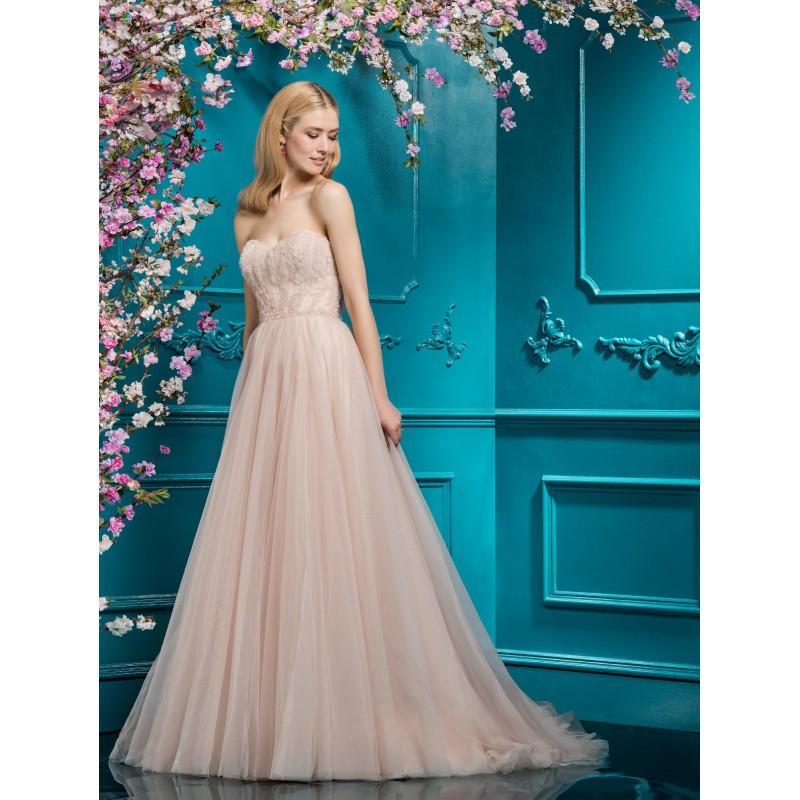 Mariage - Ellis Bridal 2018 Style 18077 Hand-made Flowers Sweet Tulle Chapel Train Blush Sleeveless Sweetheart Ball Gown Bridal Gown - Bridesmaid Dress Online Shop