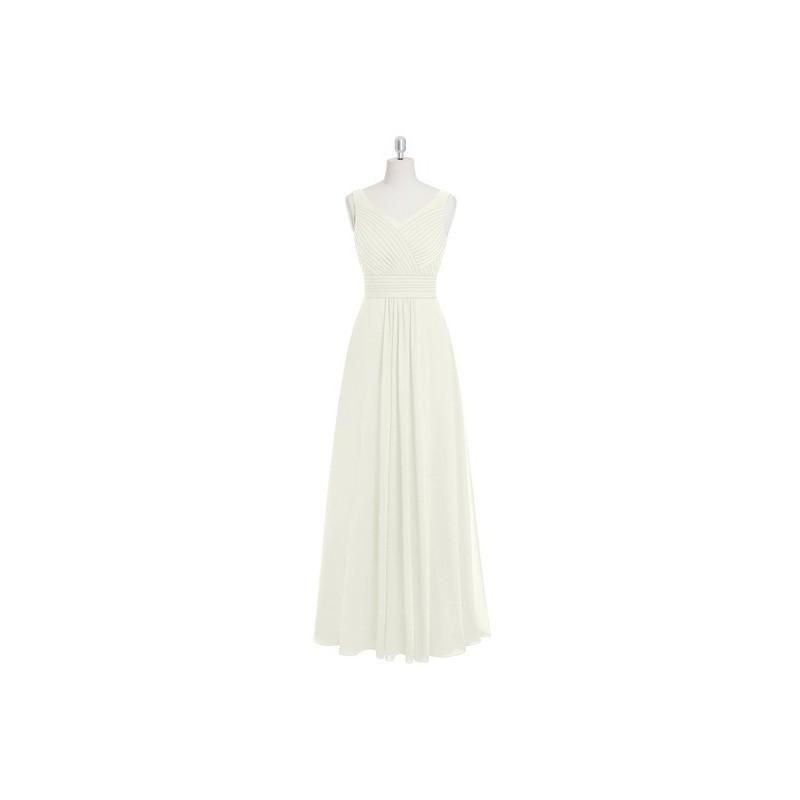Свадьба - Frost Azazie Pierrette - Floor Length V Back V Neck Chiffon Dress - Simple Bridesmaid Dresses & Easy Wedding Dresses