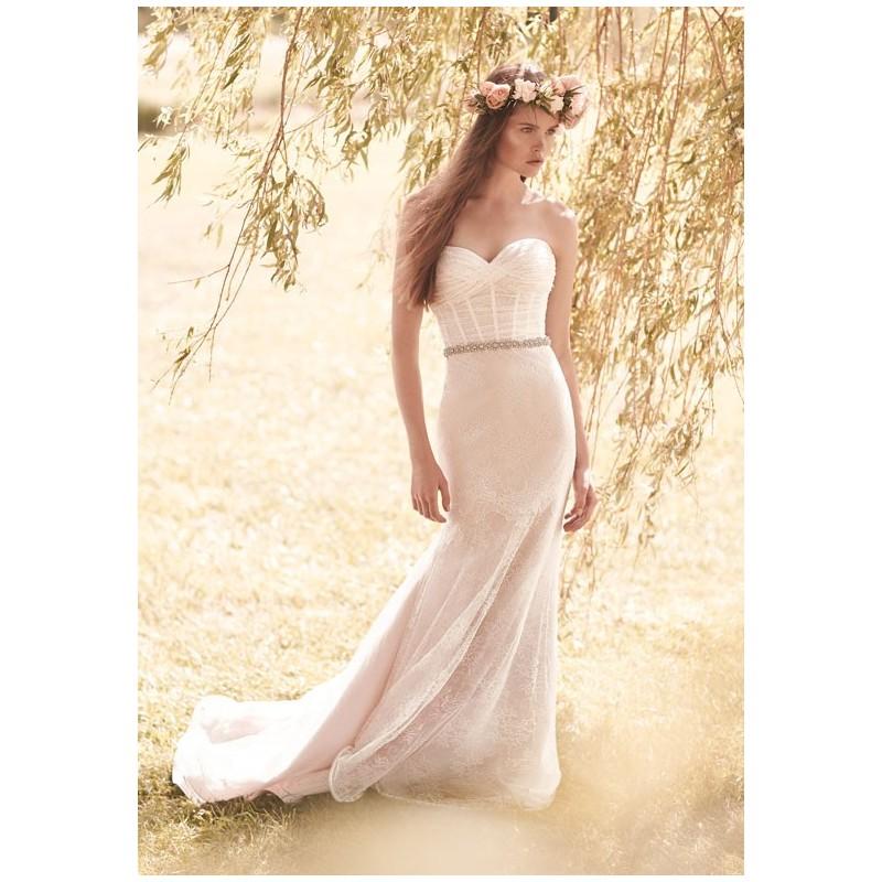 زفاف - Mikaella 2052 - Sheath Sweetheart Natural Floor Sweep Tulle Embroidery - Formal Bridesmaid Dresses 2018