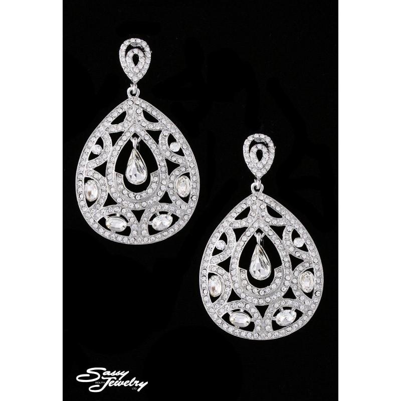 زفاف - Sassy South Jewelry SX3628E1S Sassy South Jewelry - Earings - Rich Your Wedding Day