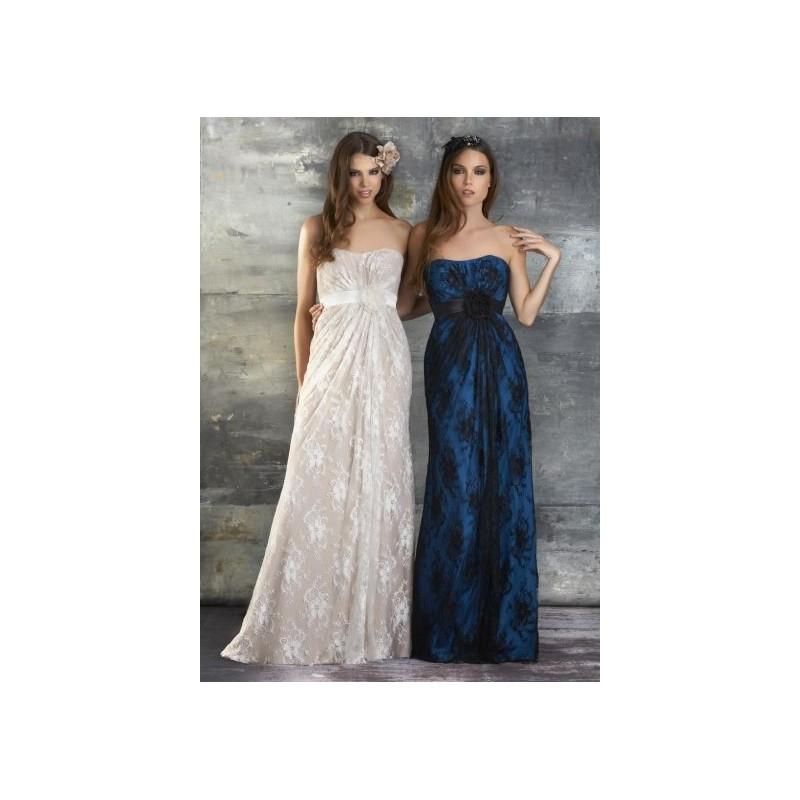 زفاف - Bari Jay 650 Lace over Charmeuse Long Bridesmaid Dress - Brand Prom Dresses