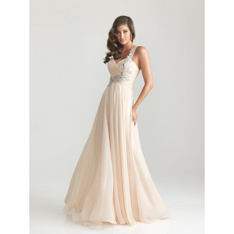 Hochzeit - Night Moves 6679 One Shoulder Chiffon Prom Dress - Crazy Sale Bridal Dresses